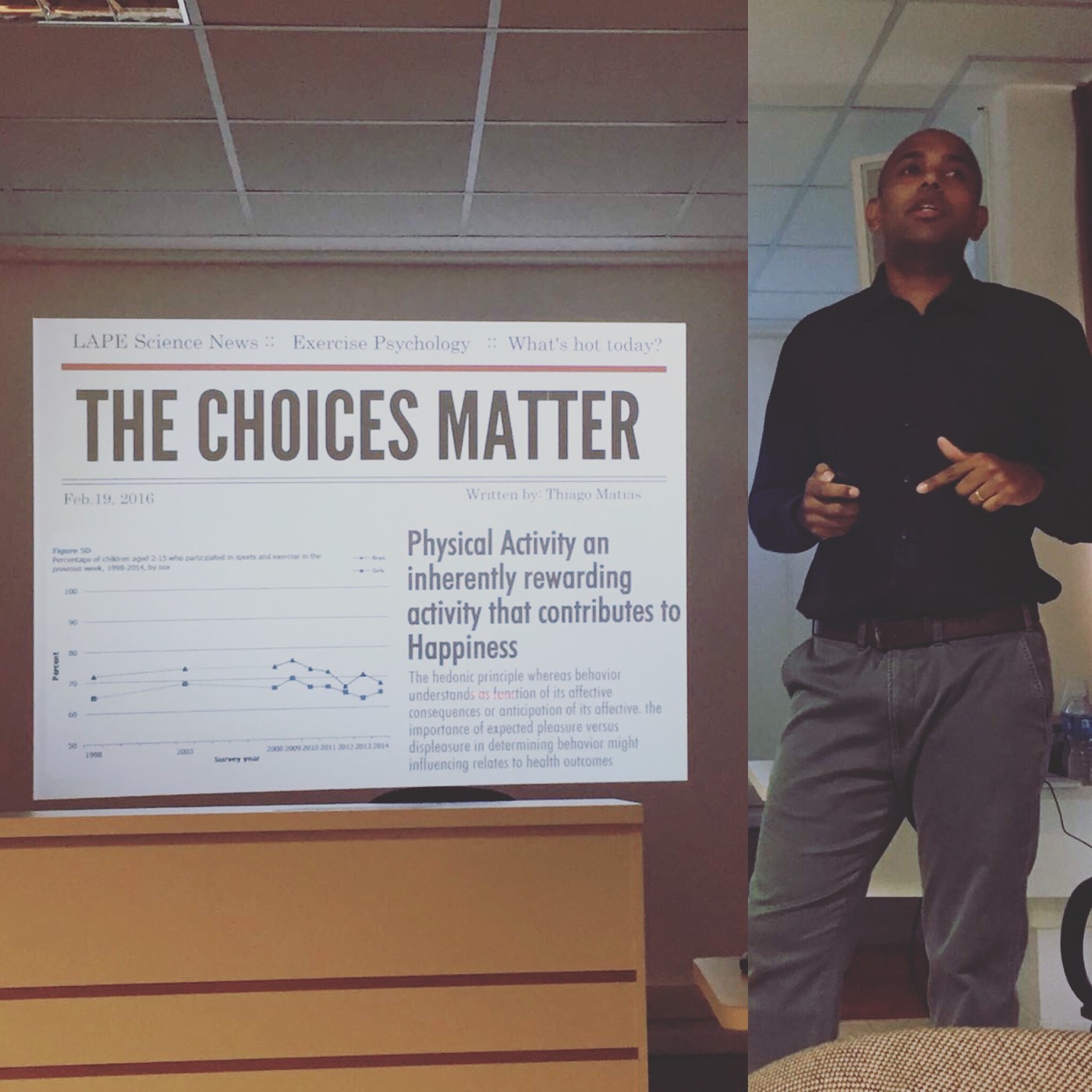 Thiago Matias apresentando a palestra The Choices Matter